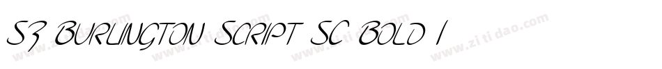 SF Burlington Script SC Bold Italic字体转换